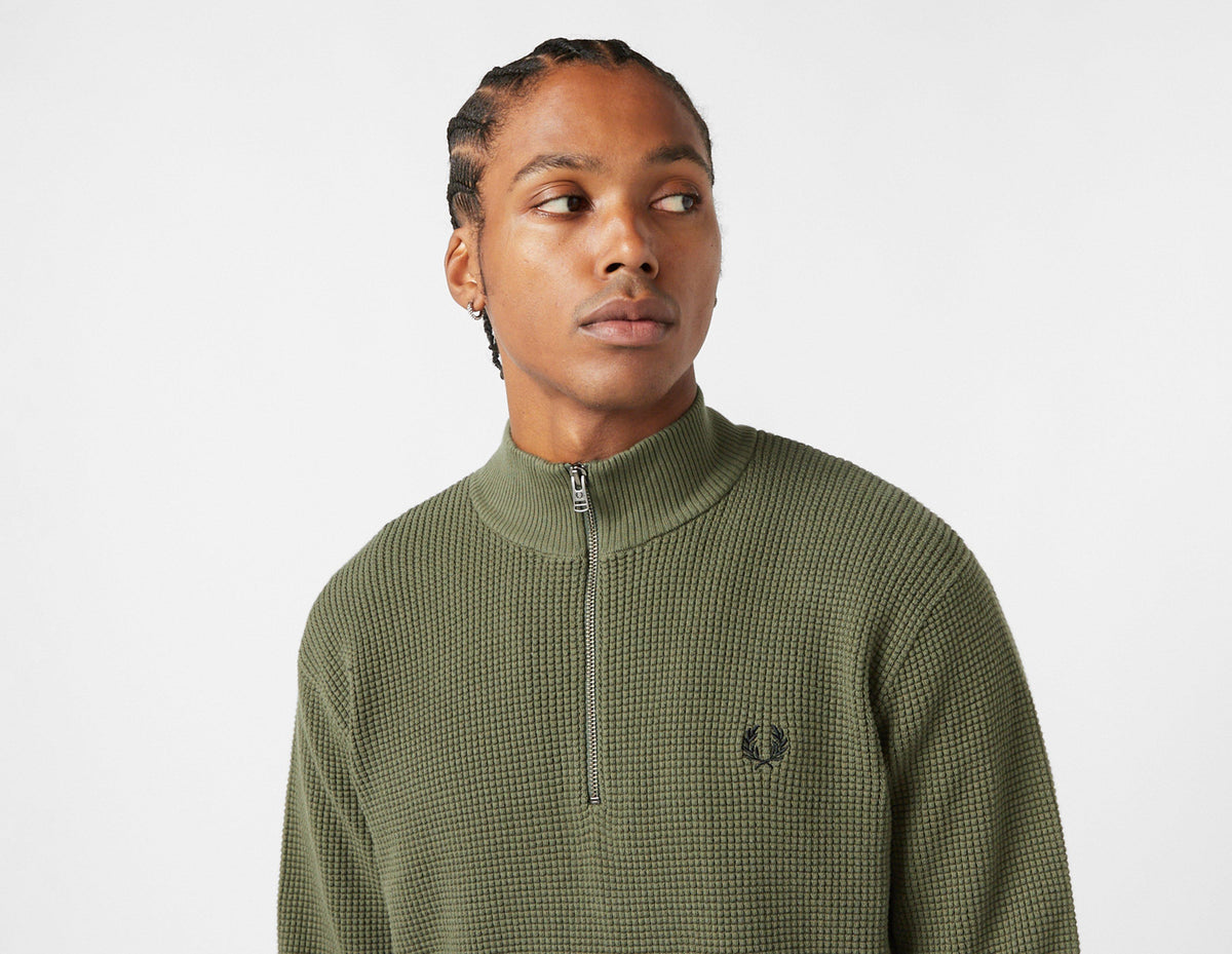 Fred Perry Waffle 1/2 Zip Sweatshirt
