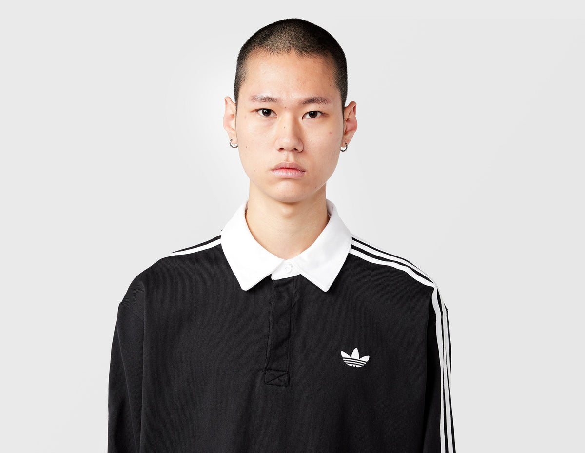 adidas Originals 3-Stripes Rugby Long Sleeve Polo Shirt