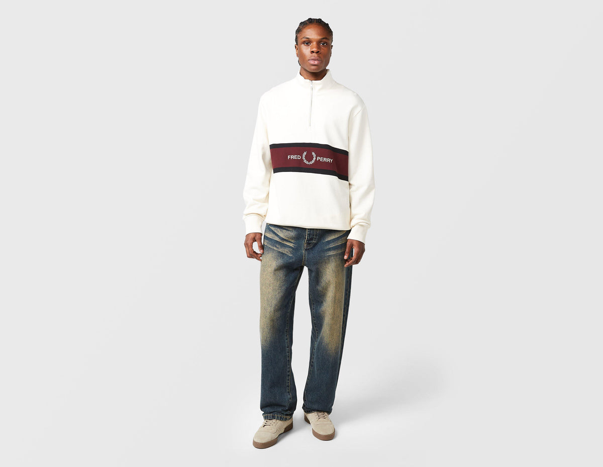 Fred Perry Embroidered Panel 1/2 Zip Sweatshirt