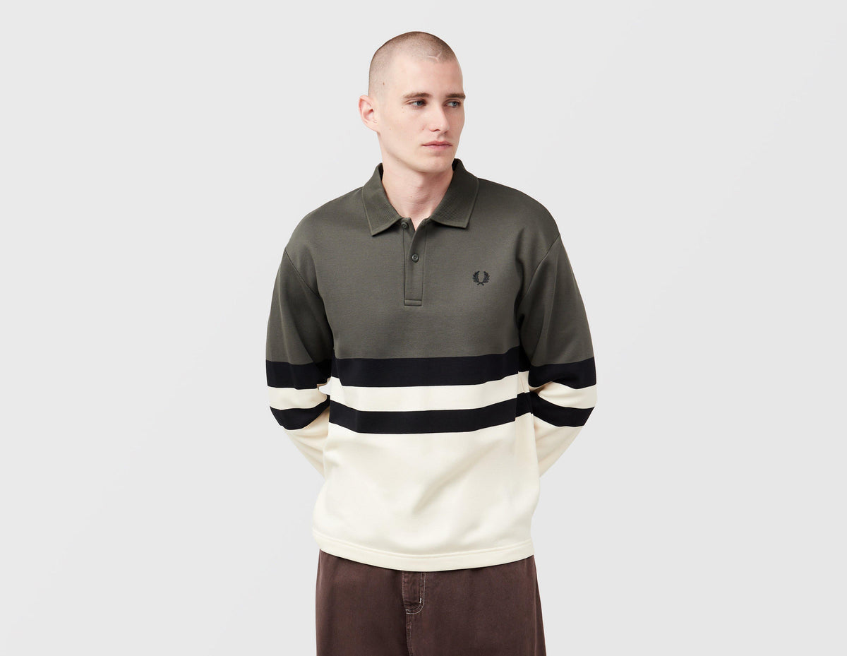 Fred Perry Colour Block Collared Sweatshirt