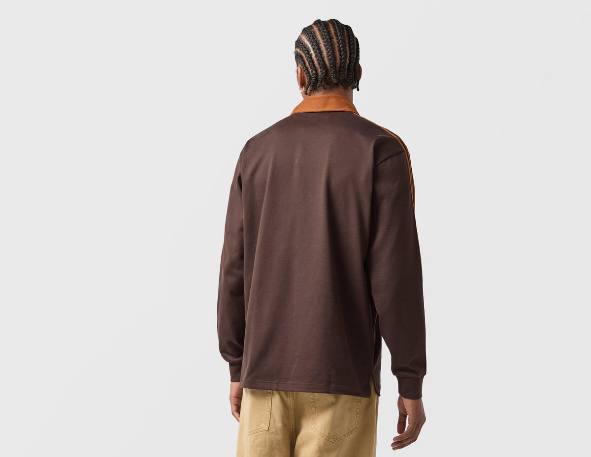 adidas Originals 3-Stripes Rugby Long Sleeve Polo Shirt