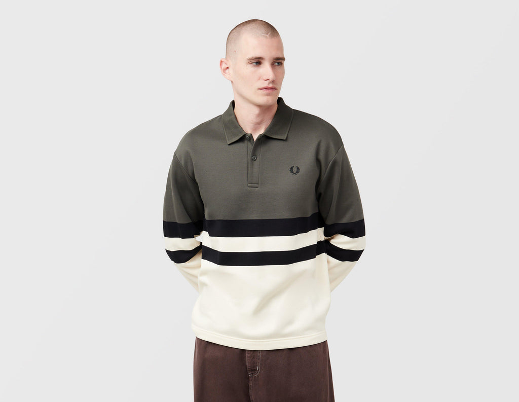 Fred Perry Colour Block Collared Sweatshirt