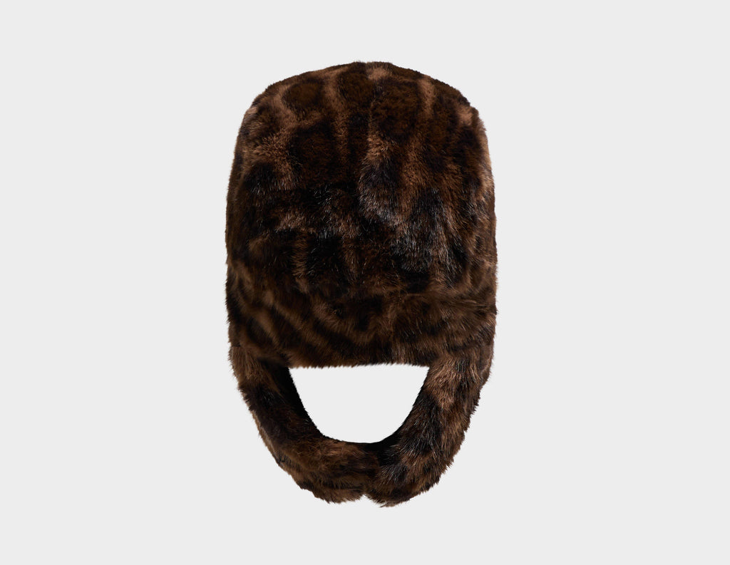 New Era Leopard Faux Trapper